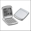 Pocket Calculator w/ Alarm & World Time Clock (3 3/4"x3"x1/2")